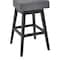 Armen Living Gia 26" Counter Height Swivel Gray Fabric and Espresso Wood Bar Stool LCGIBAESGR26 - alternate 7